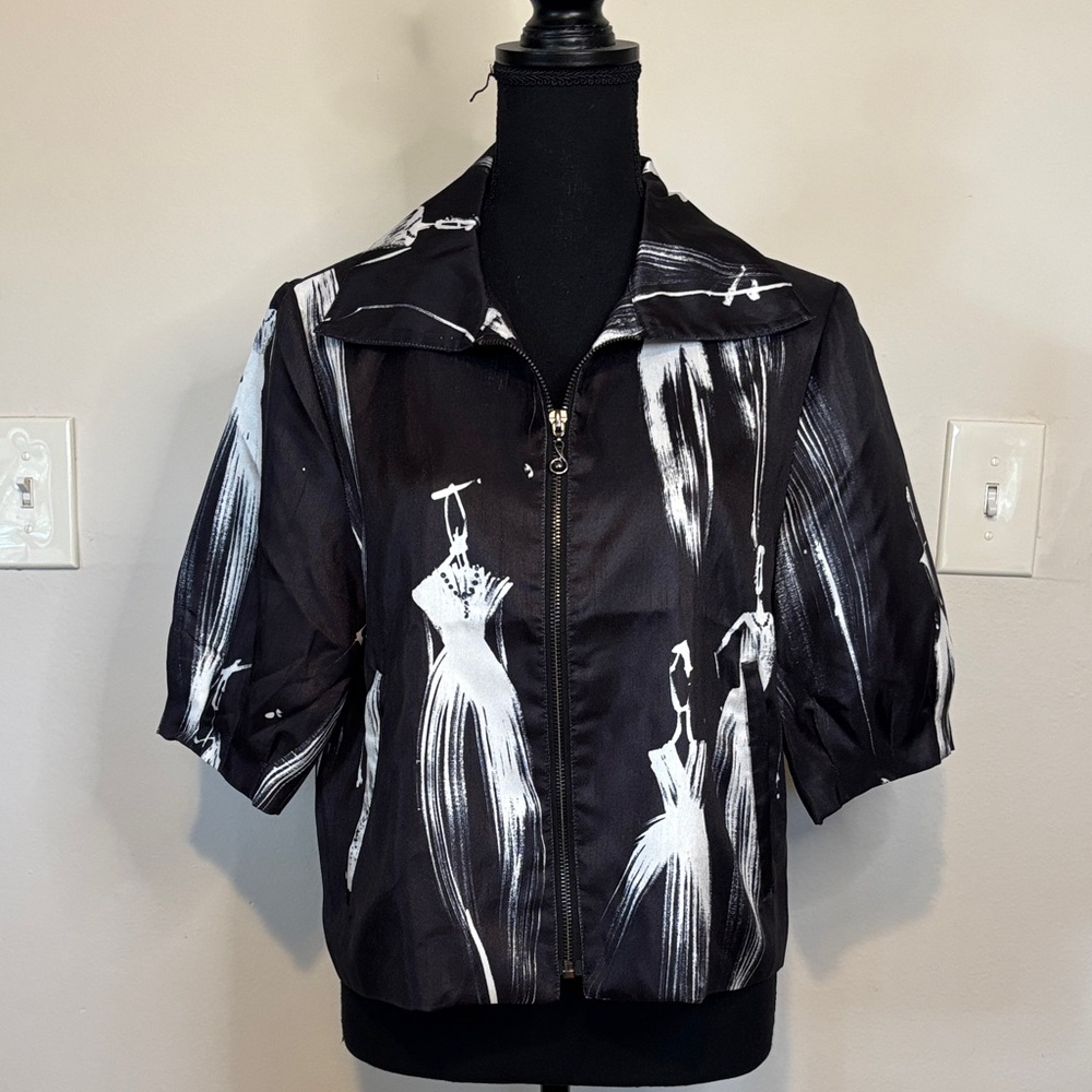 Samuel Dong Artistic Black and White women’s Jacket